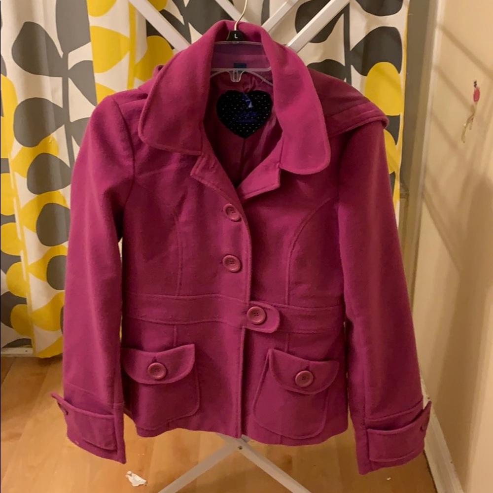 Very cute purple pea coat